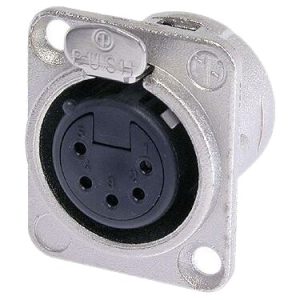 NEUTRIK NC5FD-L-1 Conector chasis XLR hembra de 5 pines