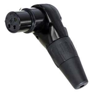 REAN RC3FR-B Conector XLR hembra de 3 pines en ángulo 90°, Contactos dorados