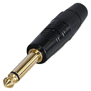 REAN RP2C-B Plug 1/4" Mono 2 polos contacto dorado