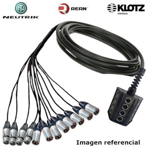 NEUTRIK KLOTZ NSB84-XLR-PWX-5M Snake 8 envíos 4 retornos XLR, 5 m, flexible, duradero y de audio impecable