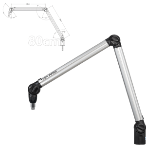 BIQUAD TAS-80 Brazo articulado para micrófono de 80cm sin luz de aluminio con acabado anodizado