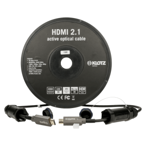 KLOTZ FOAUHR015 HDMI 2.1 AOC Link cable óptico activo blindado con tapas protectoras - 15 metros