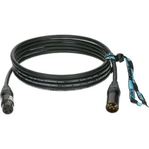 KLOTZ M5FM10 Cable de micrófono XLR 10 m, doble blindaje espiral y baja capacitancia 55 pF/m