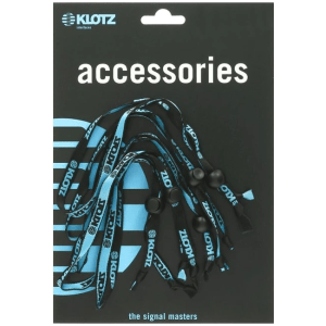 KLOTZ KCT250BL Bridas para cables de cian y negro para organización de escenario