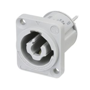 Neutrik NAC3MPXXB: Conector powerCON Chasis Gris Salida de Energía para Racks